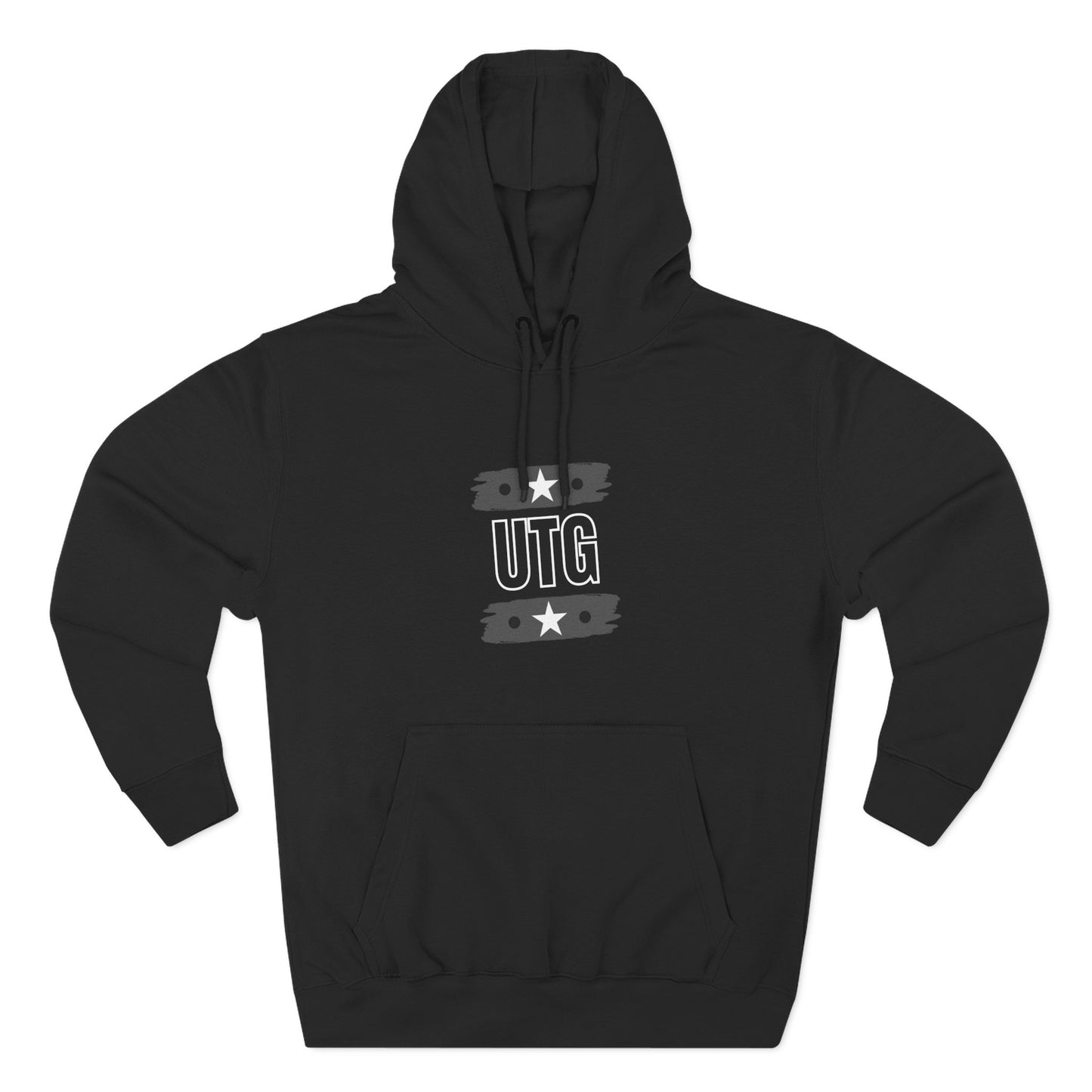 Copy of Heather Grey 'Roundel Star' Fleece Hoodie - Casual Unisex Pullover