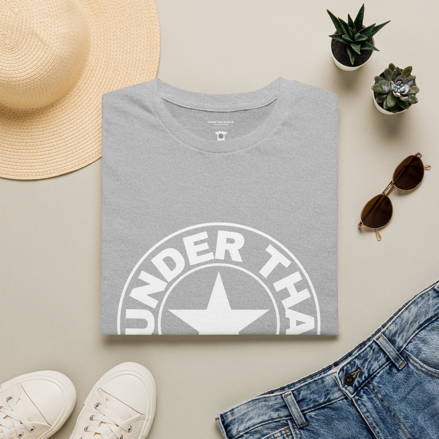 Groove Star T‑Shirt — "Under That Groove" Retro Circle Logo Tee