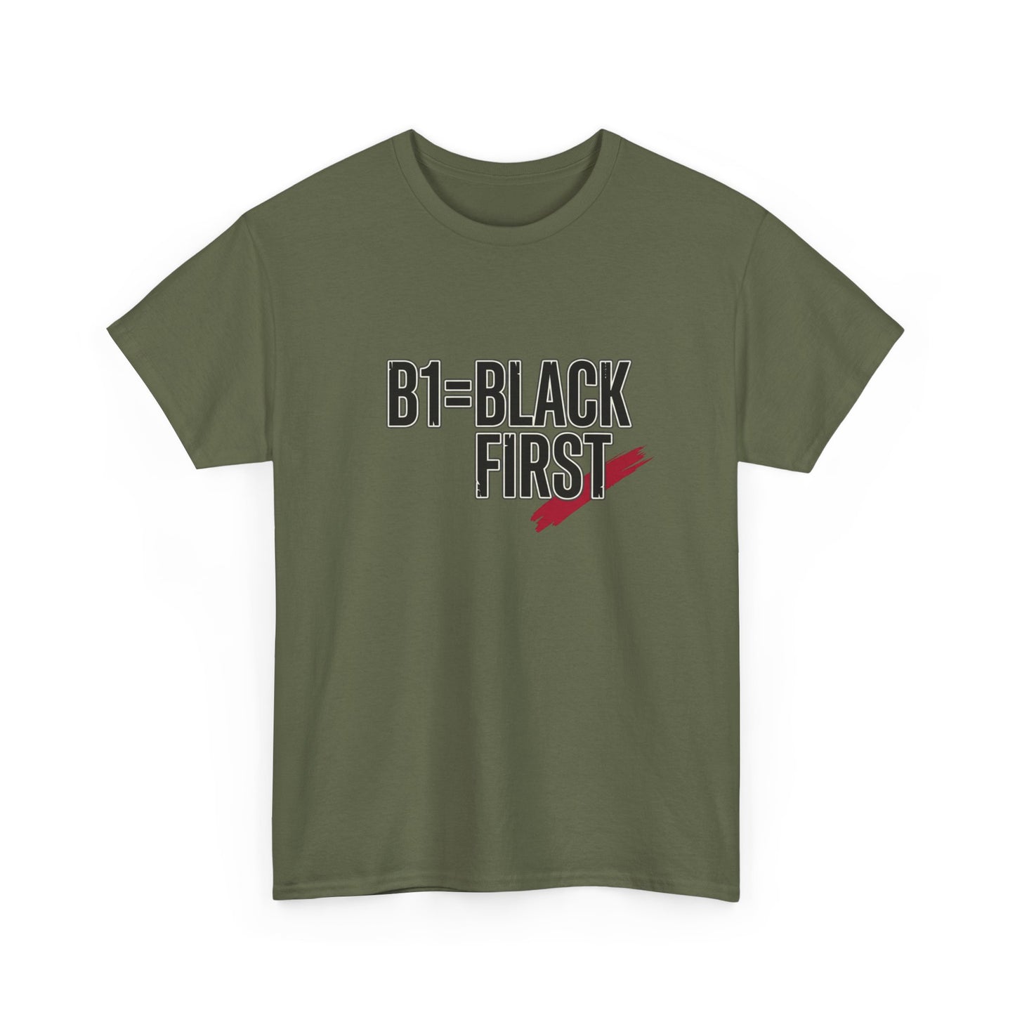 B1 = Black First T‑Shirt — Bold Statement Graphic Tee