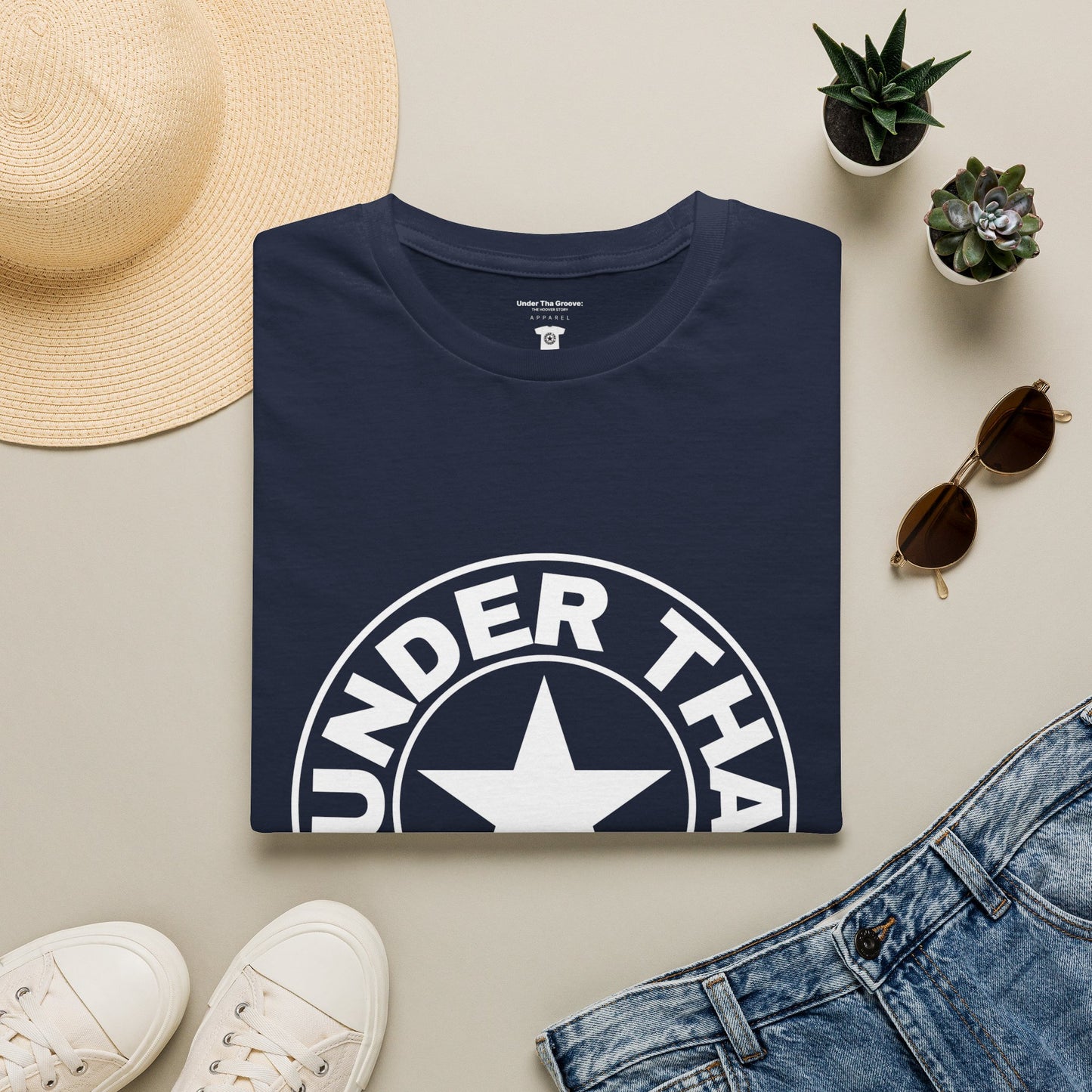 Groove Star T‑Shirt — "Under That Groove" Retro Circle Logo Tee