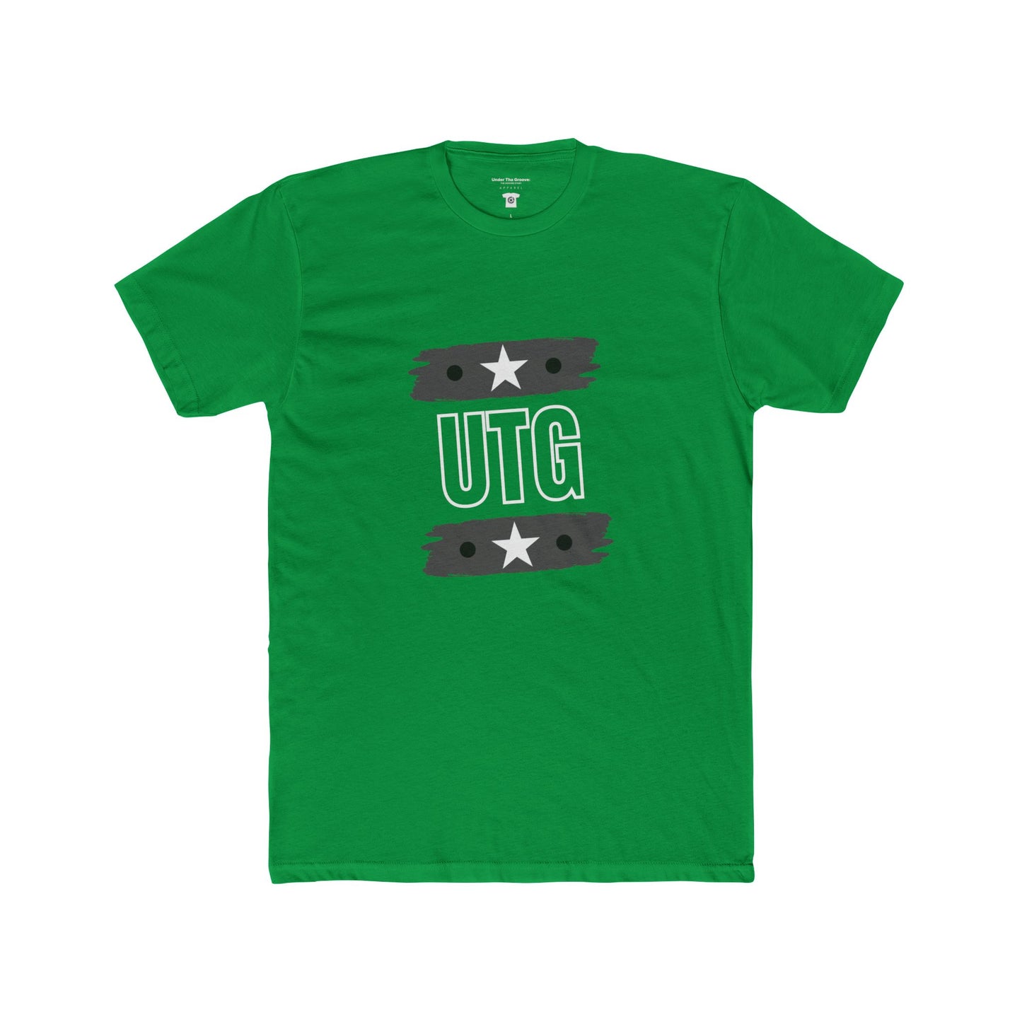 UTG Retro Stripe Tee — Bold Graphic Black Cotton Shirt