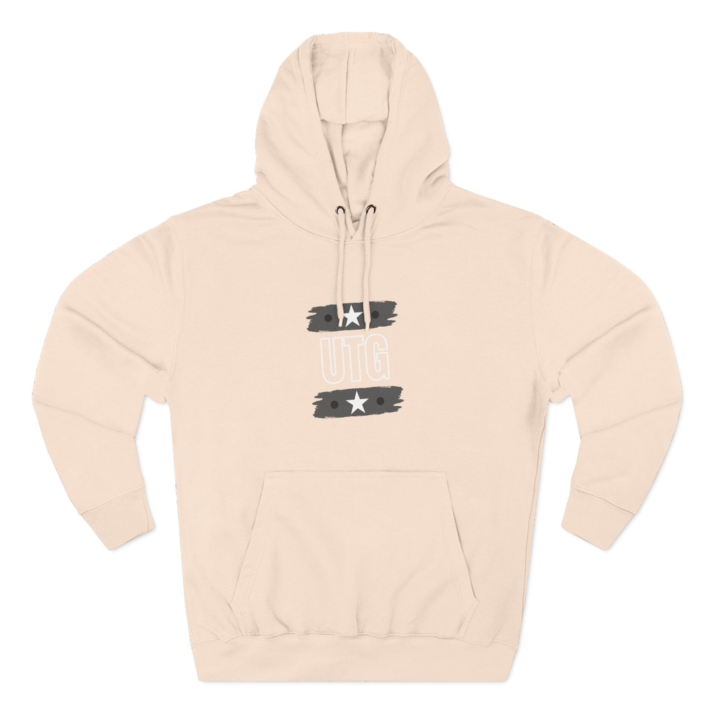Copy of Heather Grey 'Roundel Star' Fleece Hoodie - Casual Unisex Pullover