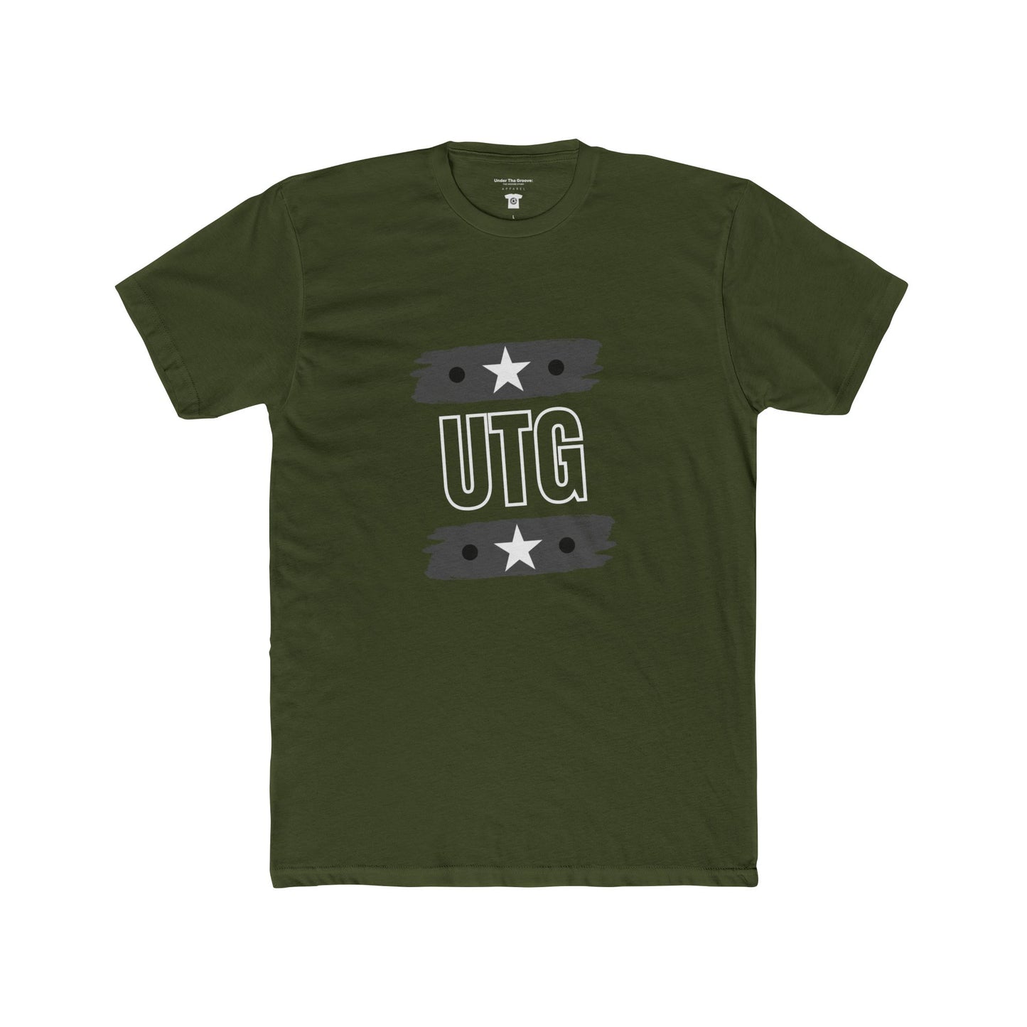 UTG Retro Stripe Tee — Bold Graphic Black Cotton Shirt