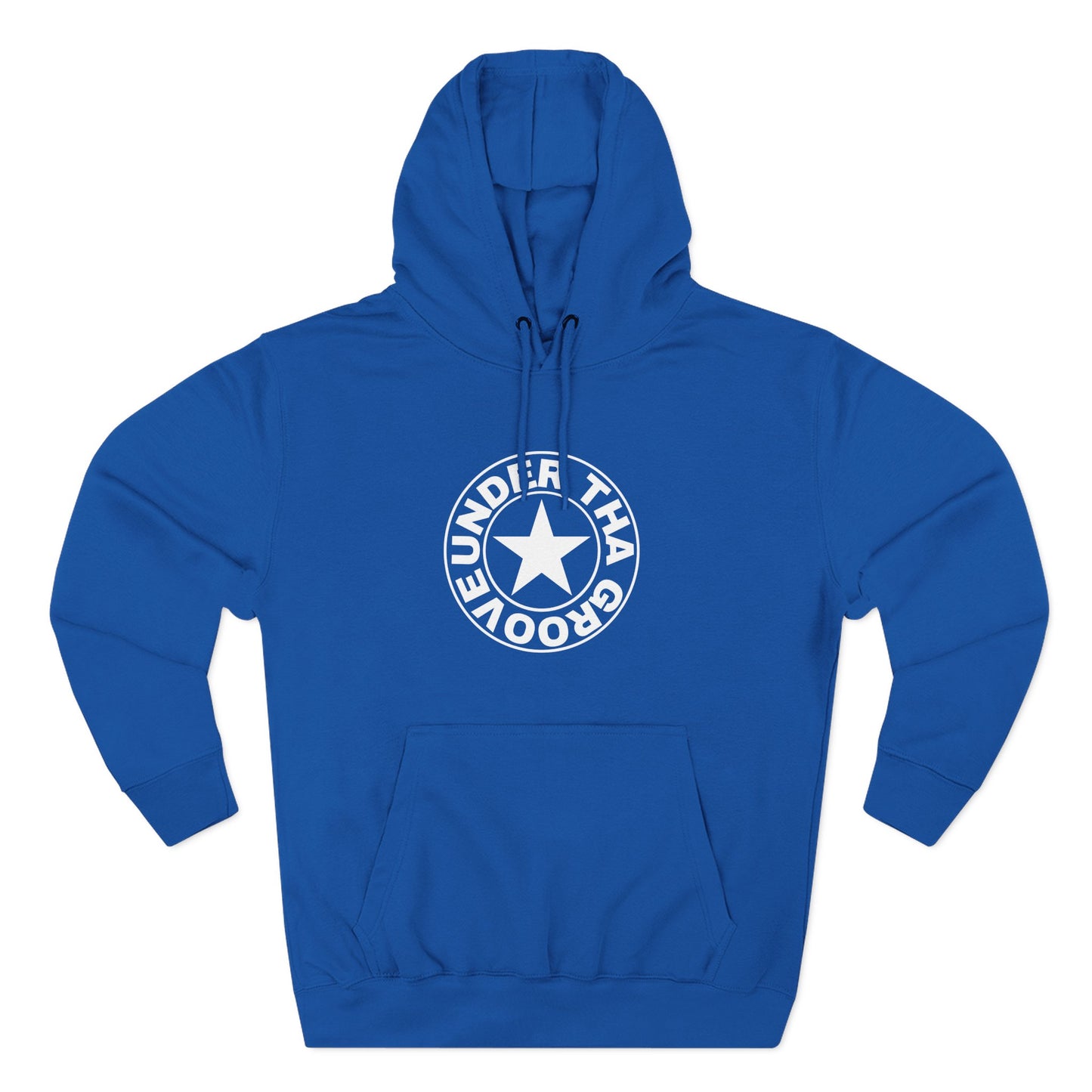 Heather Grey 'Roundel Star' Fleece Hoodie - Casual Unisex Pullover