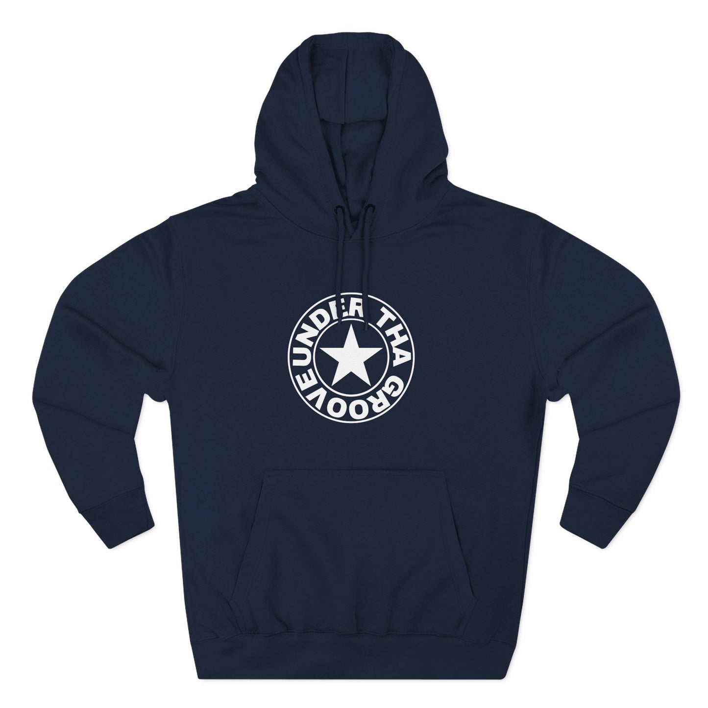 Heather Grey 'Roundel Star' Fleece Hoodie - Casual Unisex Pullover