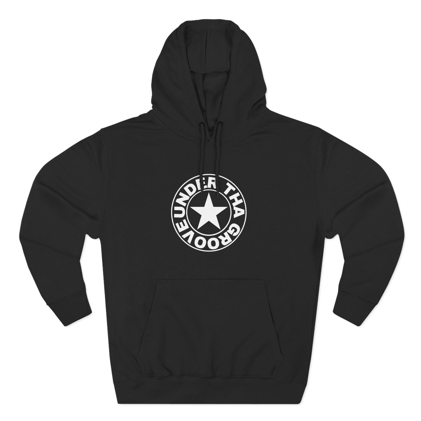 Heather Grey 'Roundel Star' Fleece Hoodie - Casual Unisex Pullover