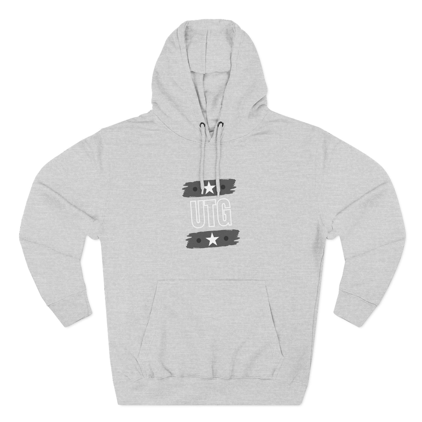 Copy of Heather Grey 'Roundel Star' Fleece Hoodie - Casual Unisex Pullover