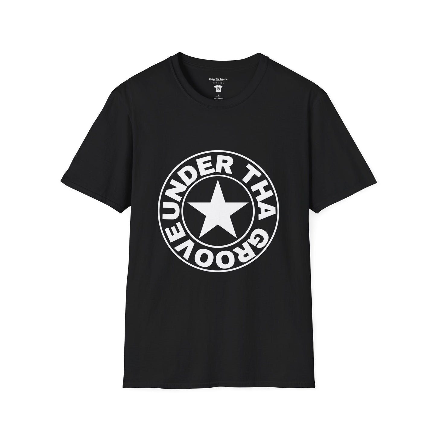 Groove Star T‑Shirt — "Under That Groove" Retro Circle Logo Tee