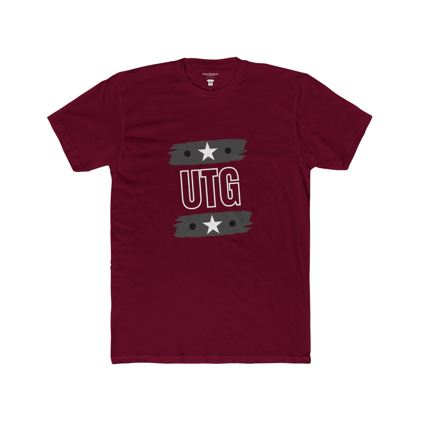 UTG Retro Stripe Tee — Bold Graphic Black Cotton Shirt