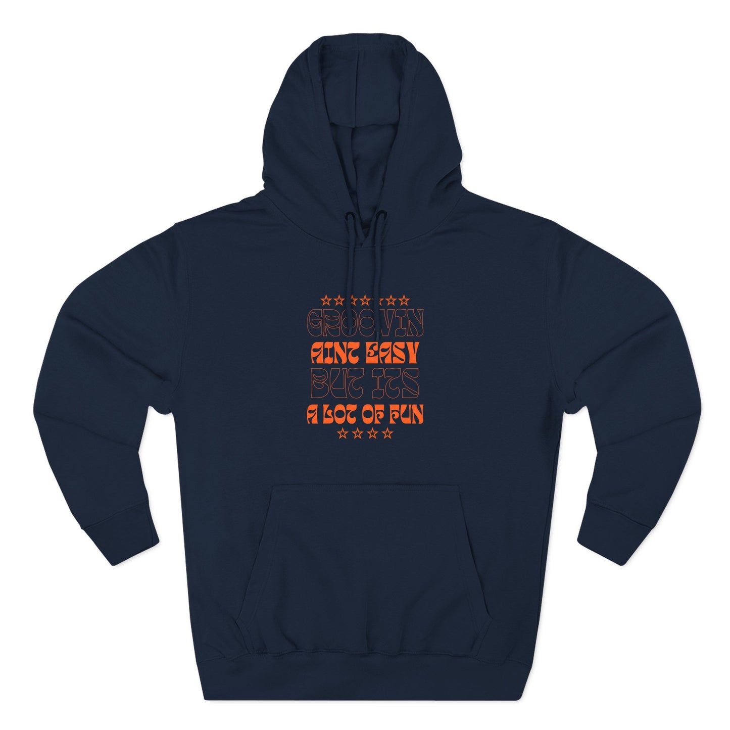 Hoodie - 'Gone Fishin' Text Graphic Cozy Fleece Pullover