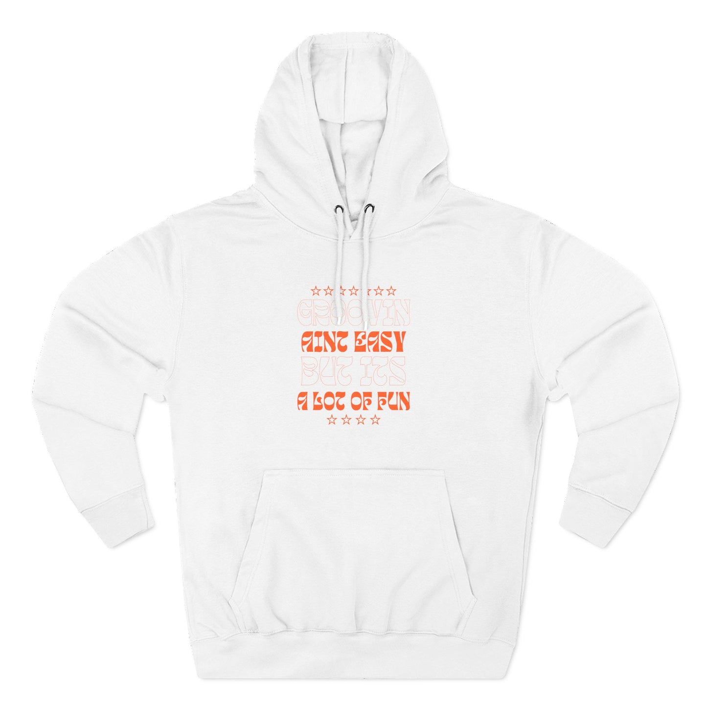 Hoodie - 'Gone Fishin' Text Graphic Cozy Fleece Pullover