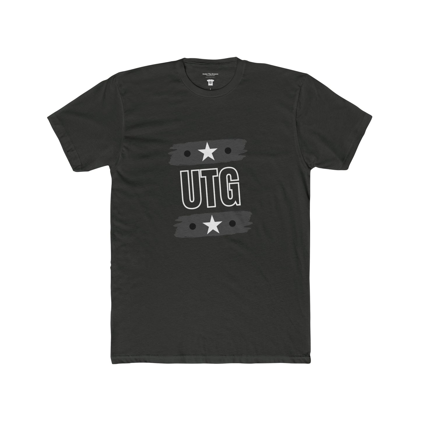 UTG Retro Stripe Tee — Bold Graphic Black Cotton Shirt