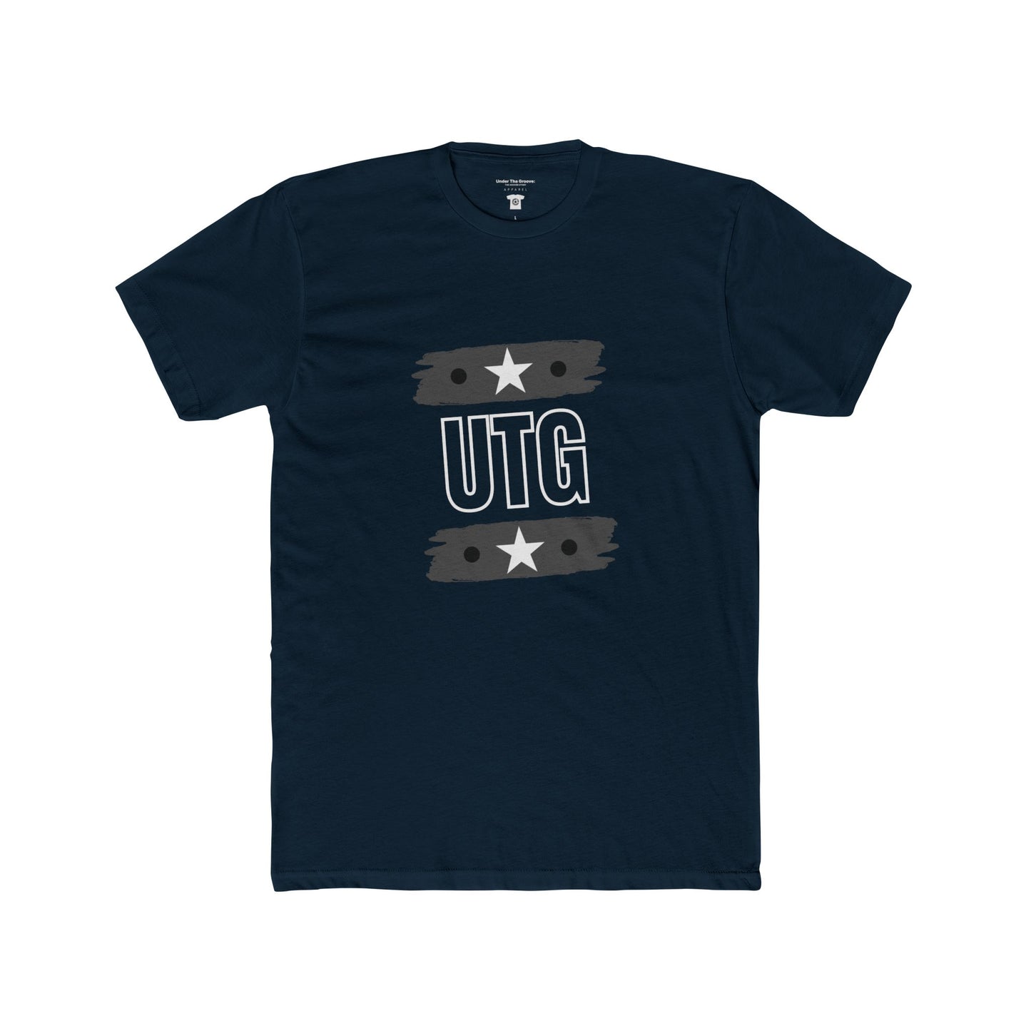 UTG Retro Stripe Tee — Bold Graphic Black Cotton Shirt