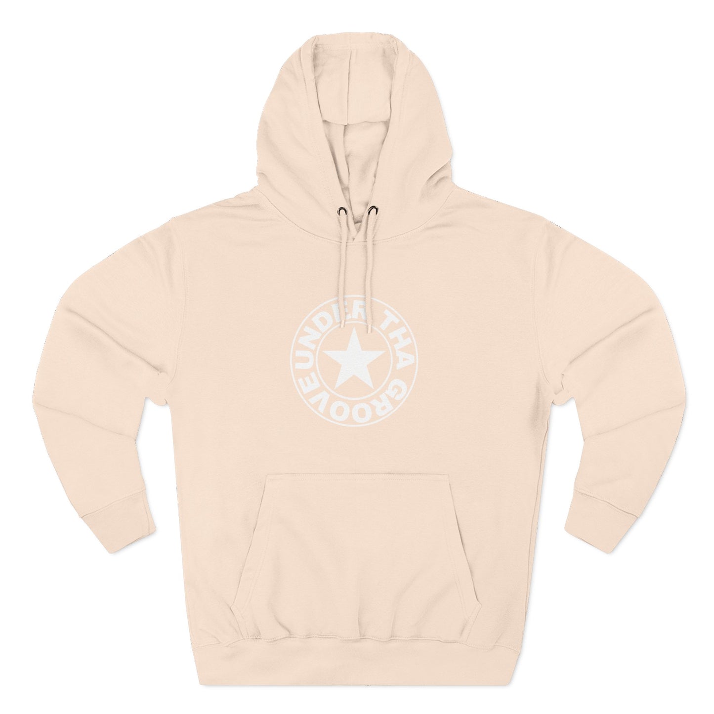 Heather Grey 'Roundel Star' Fleece Hoodie - Casual Unisex Pullover