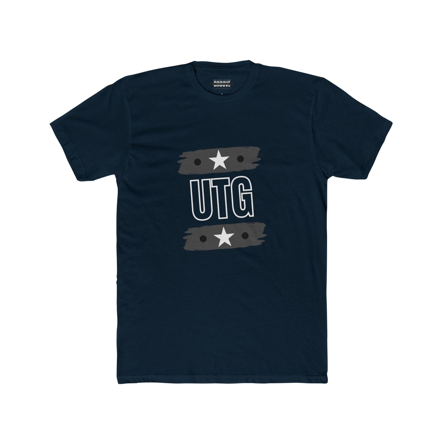 UTG Retro Stripe Tee — Bold Graphic Black Cotton Shirt