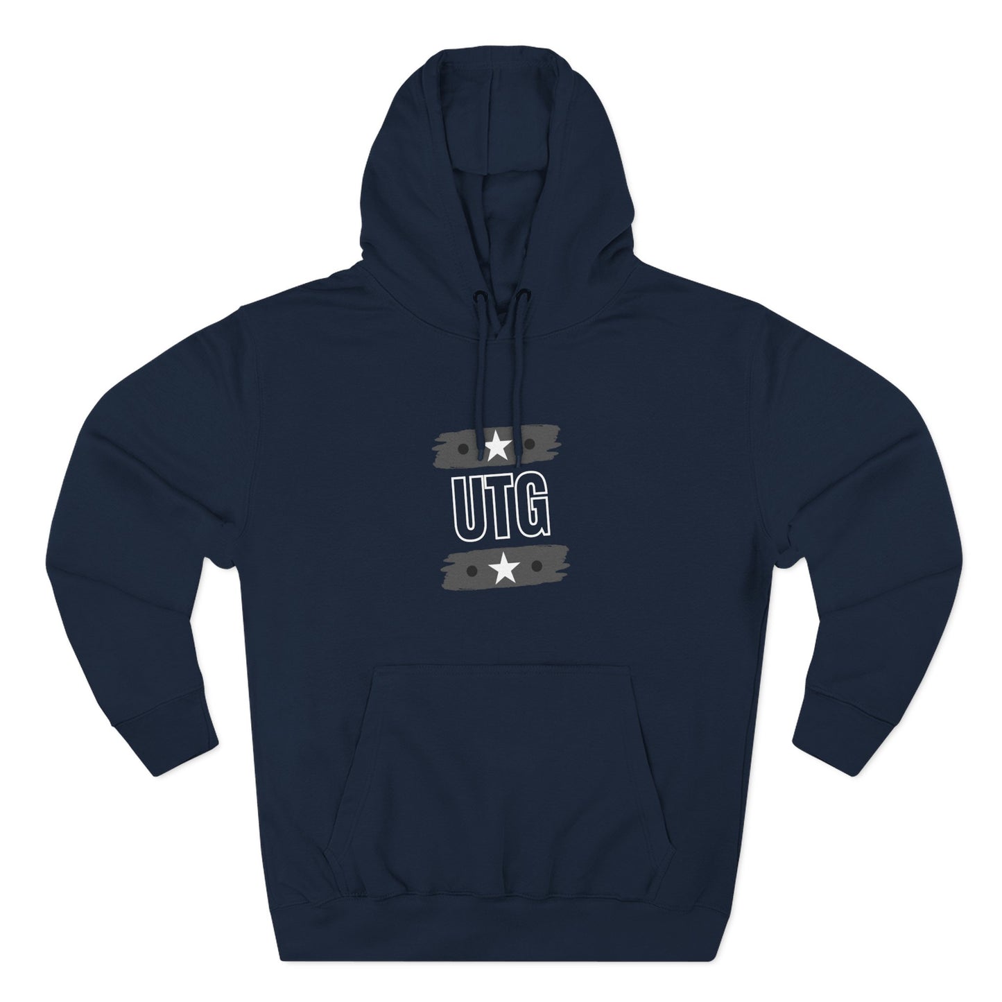 Copy of Heather Grey 'Roundel Star' Fleece Hoodie - Casual Unisex Pullover