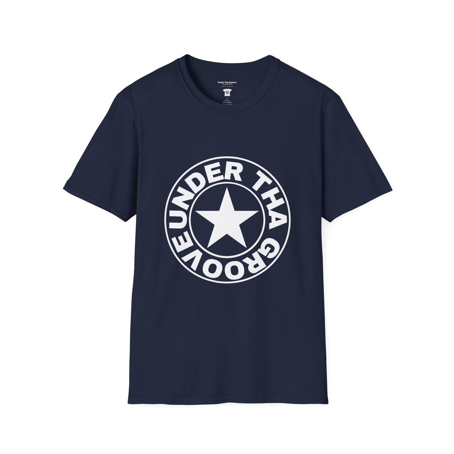 Groove Star T‑Shirt — "Under That Groove" Retro Circle Logo Tee