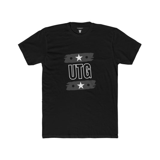 UTG Retro Stripe Tee — Bold Graphic Black Cotton Shirt