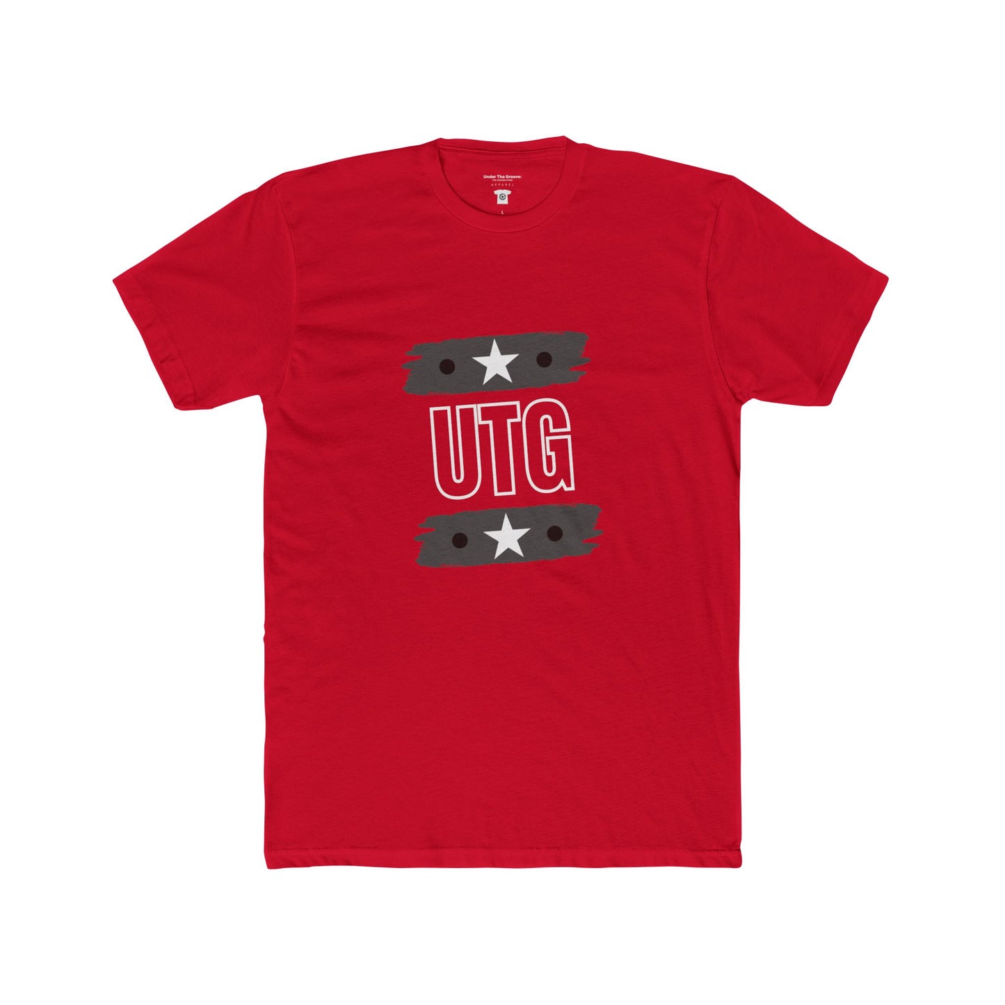 UTG Retro Stripe Tee — Bold Graphic Black Cotton Shirt